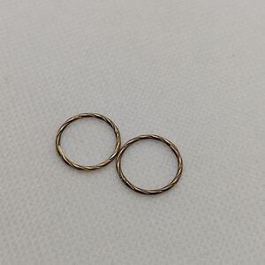 Elegant Gold-Toned Twisted Hoop Earrings